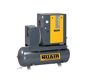Nukor Compressor 2.2kW - 290l/min - 10bar - 200l tank - Integrated Dryer - Single Phase